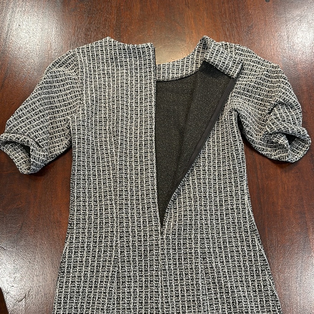 BANANA REPUBLIC tweed pencil dress with puff sleeves - Picture 6 of 7